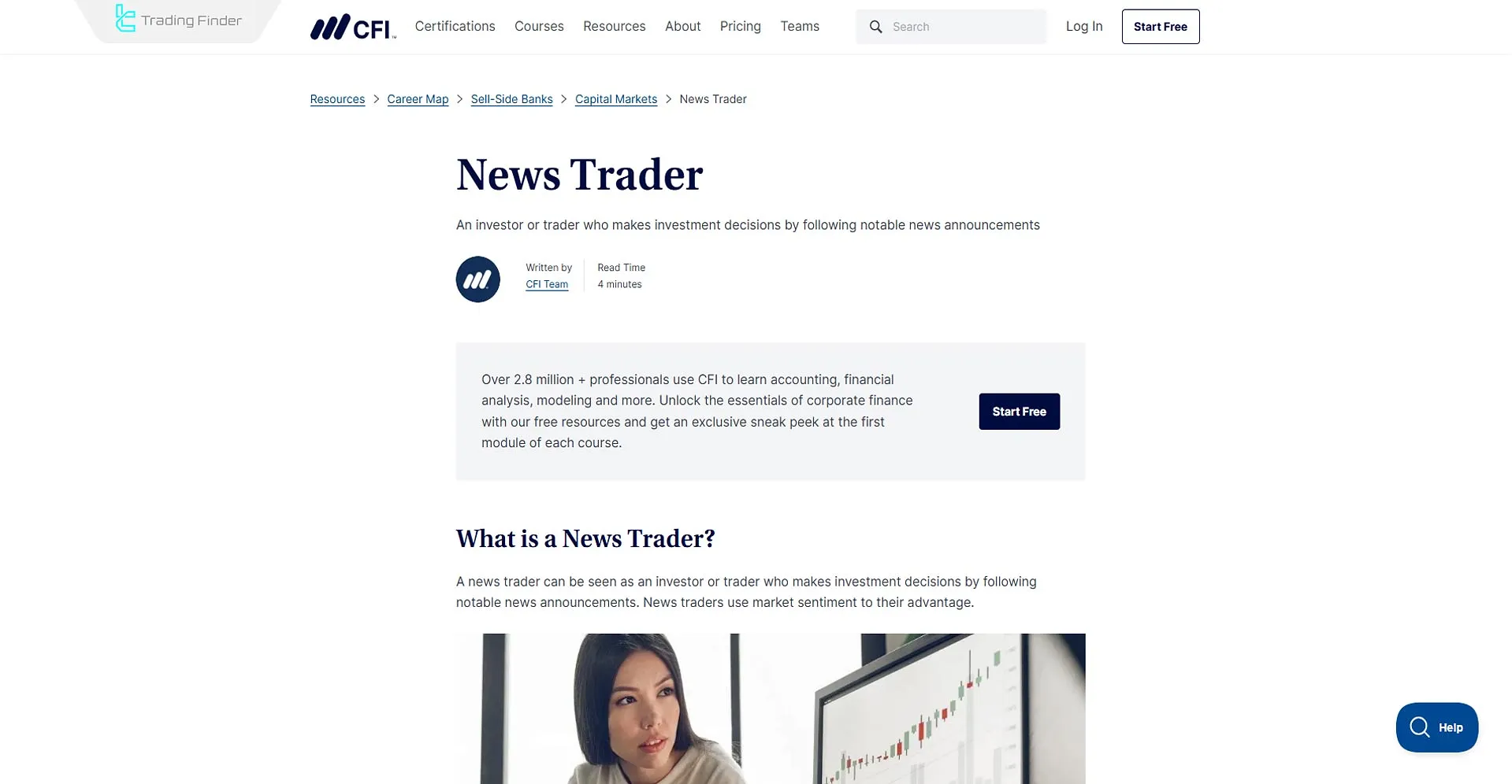 Educational article on news trading for traders