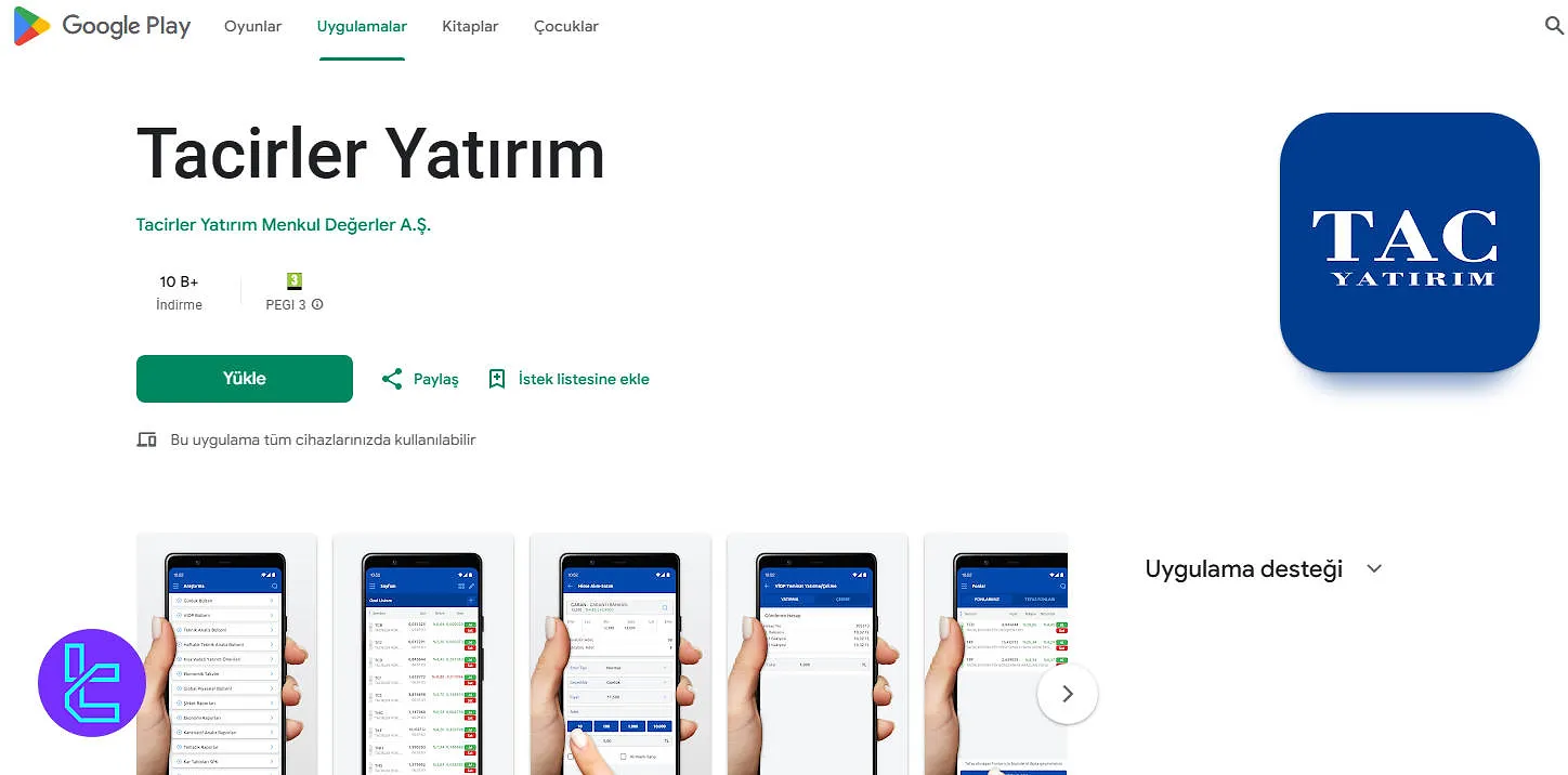 Tacirler Yatırım mobile app