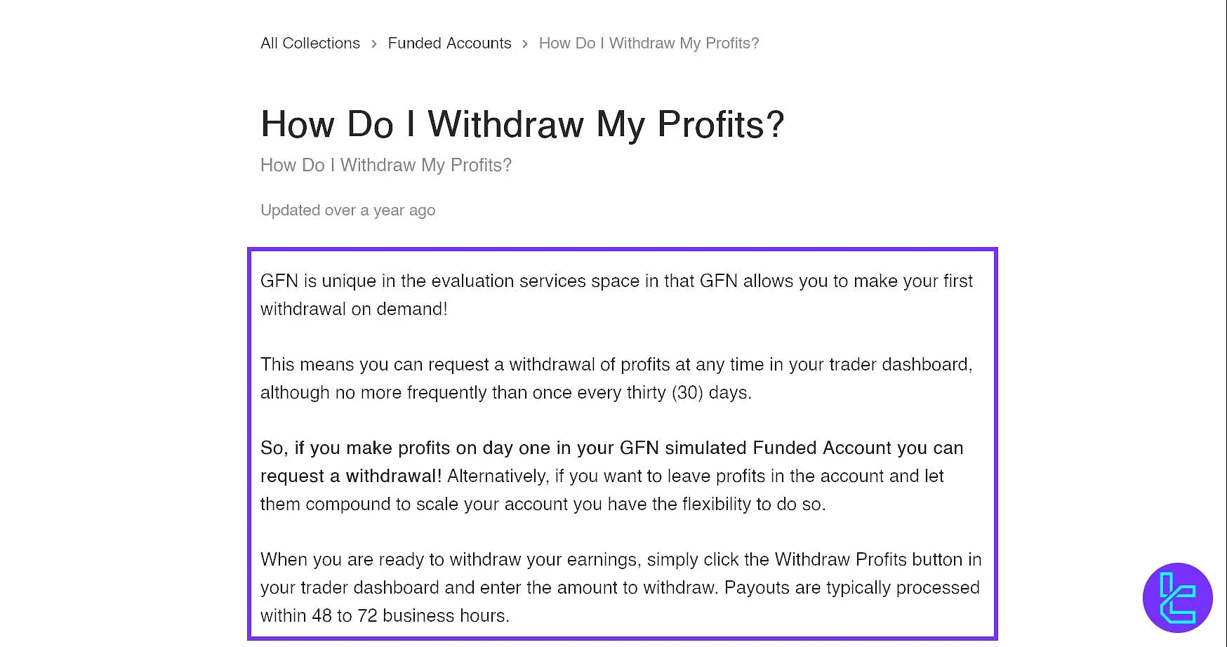 Get Funded Now payouts