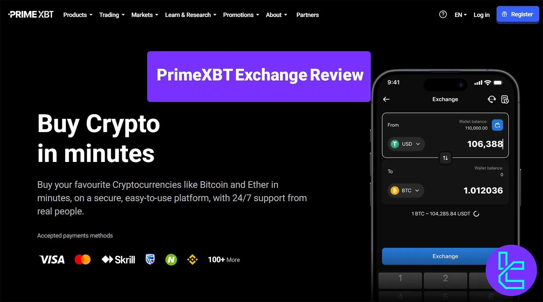 PrimeXBT Exchange global presence and crypto products