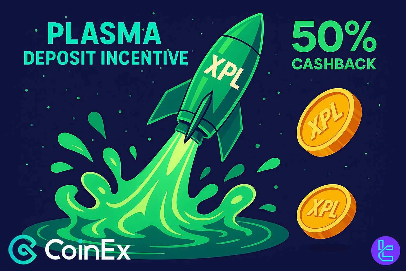 CoinEx XPL cashback rocket for USDT Plasma deposits