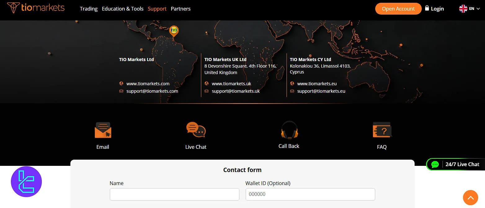 TIOmarkets support channels