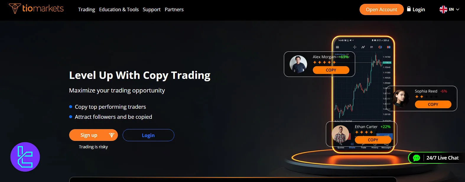 TIOmarkets copy trading