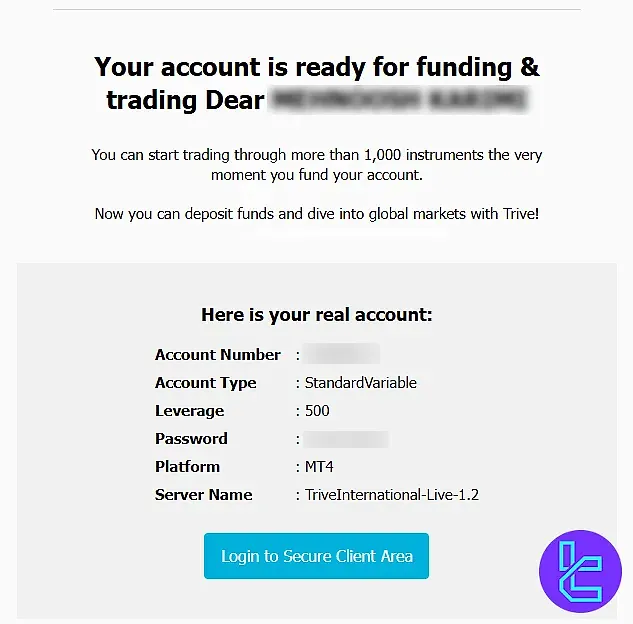 Trive account verification approval notification
