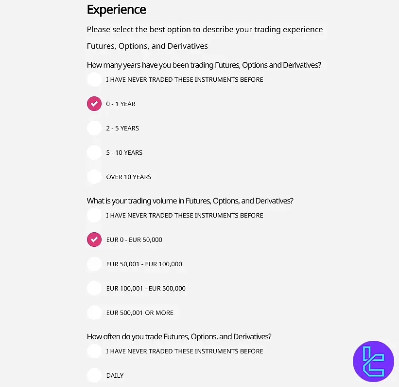 Tradeview Forex financial knowledge questionnaire