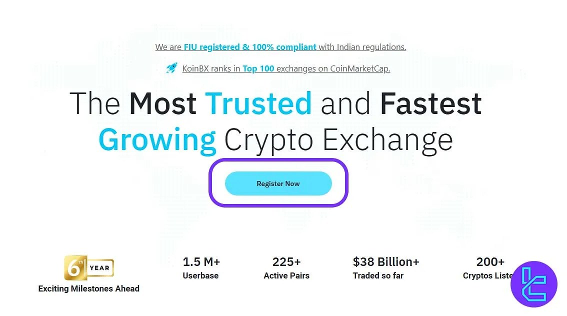 KoinBX signup enter personal details