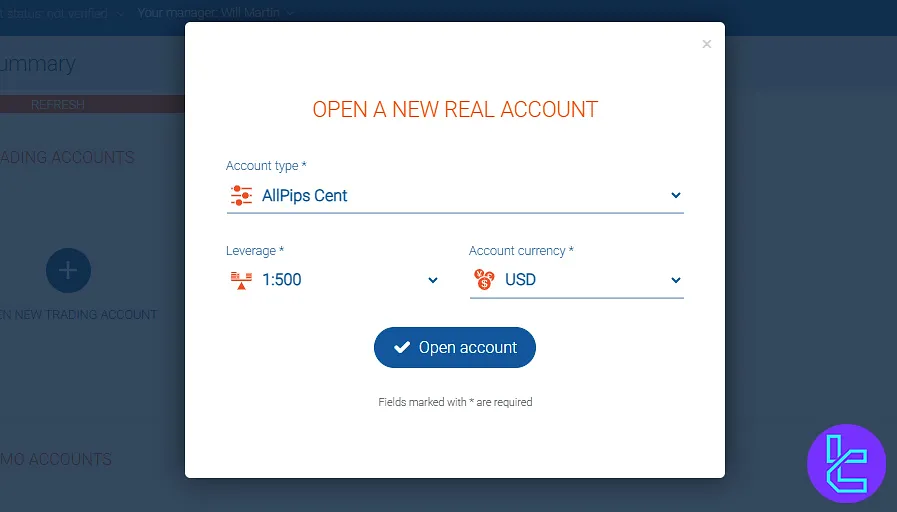 Adjust Account Setting on PaxForex