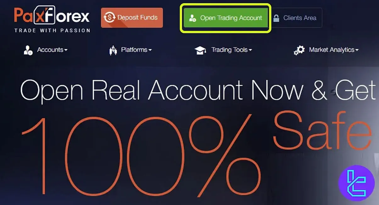 PaxForex Registration and Account Opening