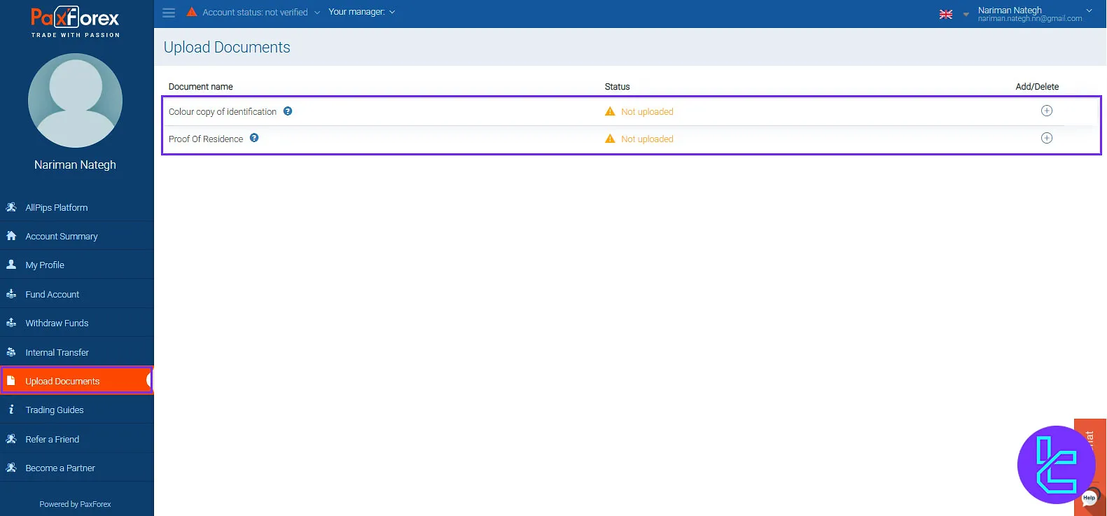 PaxForex Verification