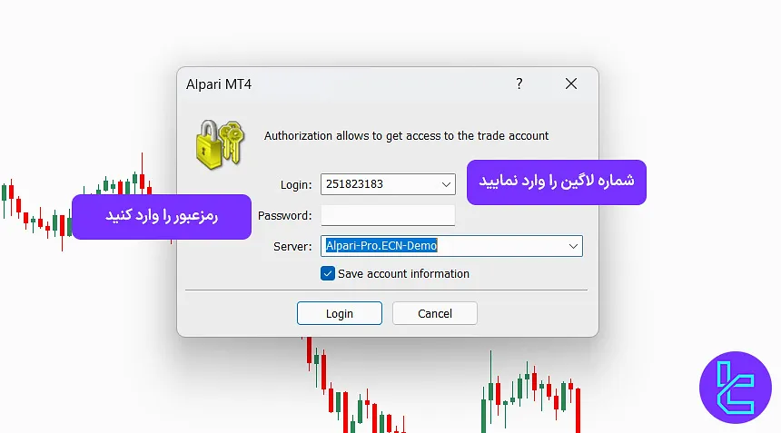 ورود به کابین متاتریدر 4 آلپاری