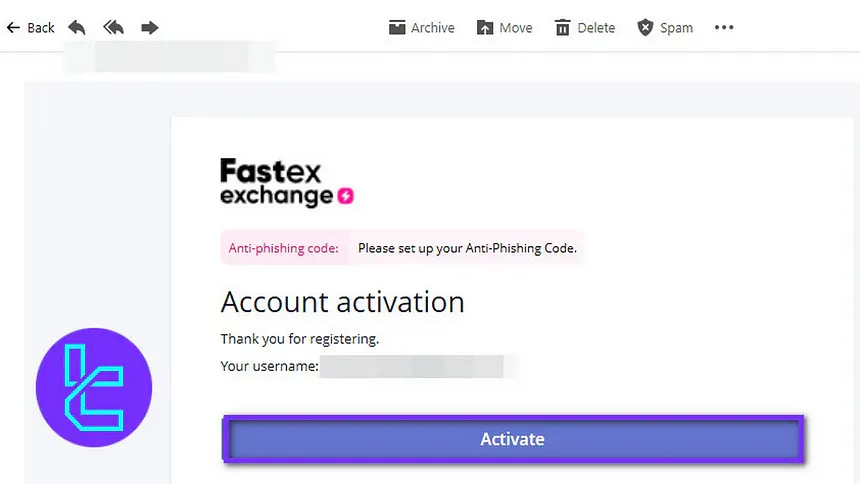 Fastex email verification