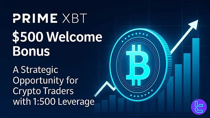 PrimeXBT $500 Welcome Bonus with 1:500 leverage for crypto traders