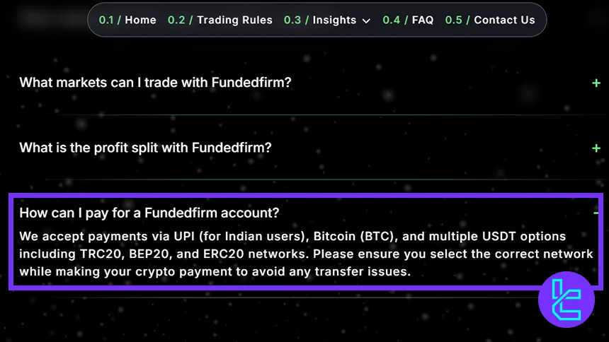 FundedFirm payout and payment structure overview