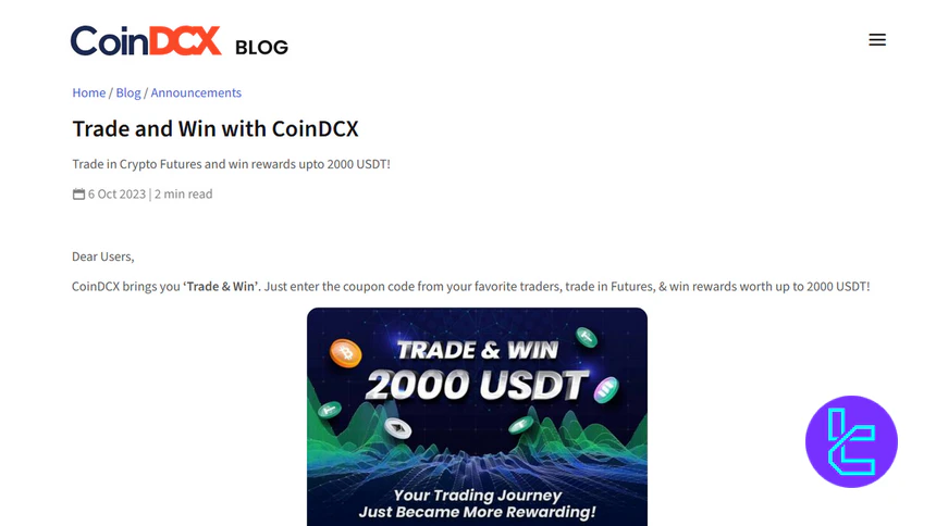 CoinDCX Trade & Win Program