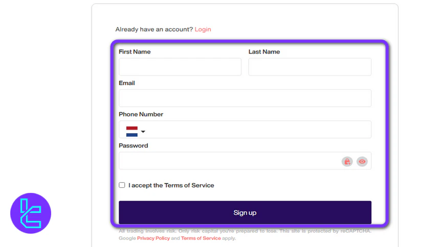 Banxso registration form