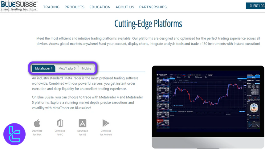 BlueSuisse platforms