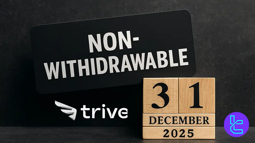 Trive’s bonus profits are withdrawable after meeting trading volume requirements