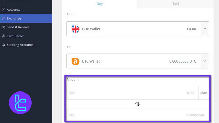 CoinCorner trade amount