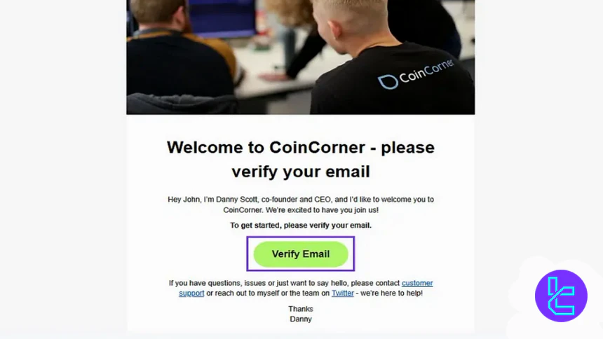 CoinCorner email verification