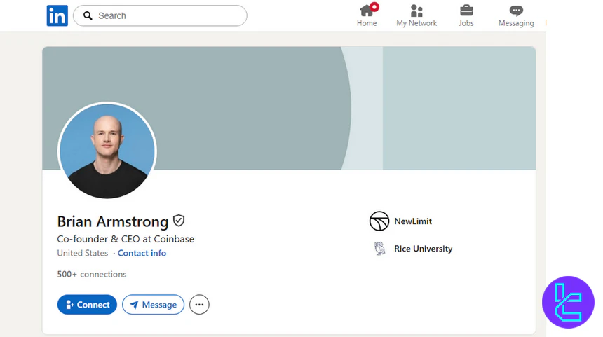 Coinbase CEO’s LinkedIn Profile