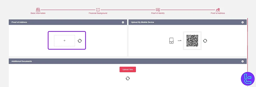 Proof of address submission for CWG Markets