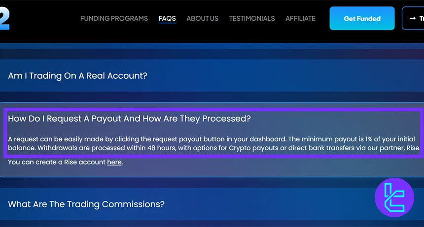 FX2 Funding Payout Policy Dashboard Withdrawal Overview