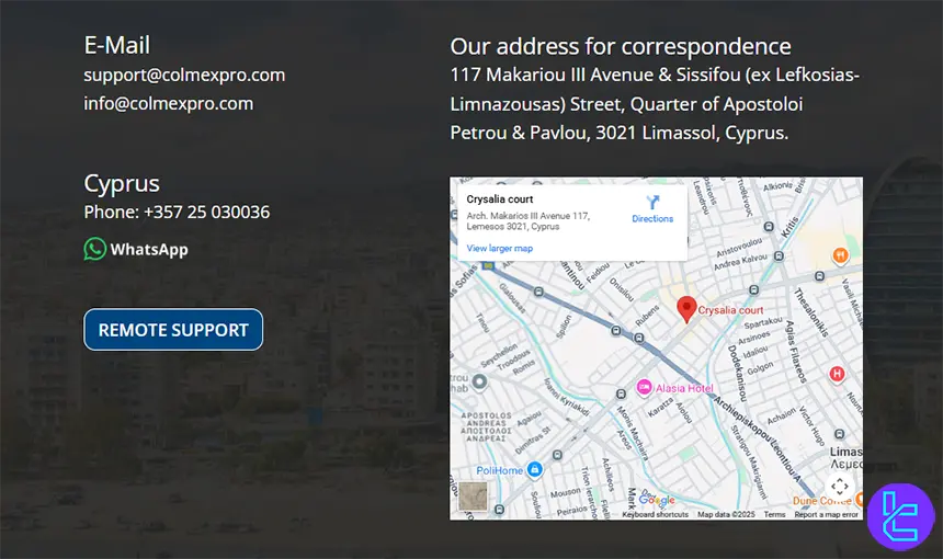 Support channels at Colmex Pro