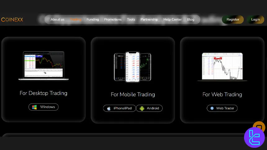 Coinexx trading platforms