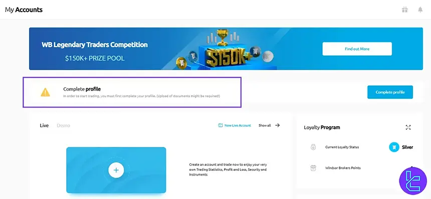 Windsor Brokers account