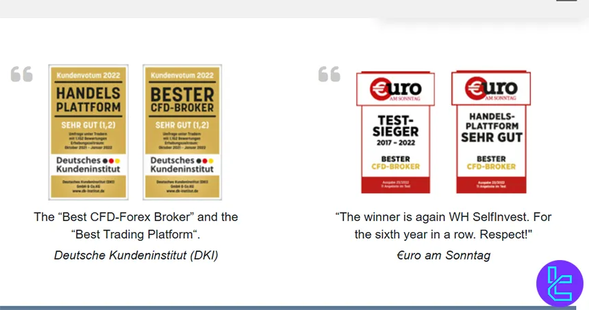 WH SelfInvest awards