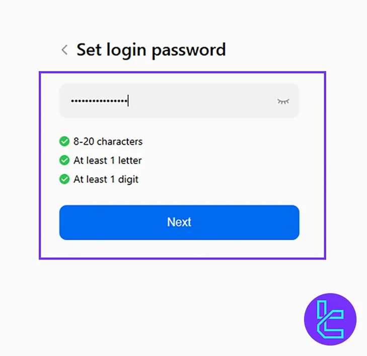 Mitrade account pasword