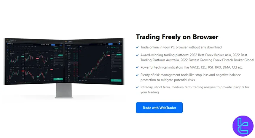 Mitrade web platform