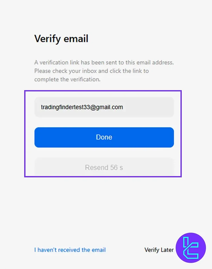 Mitrade email verification
