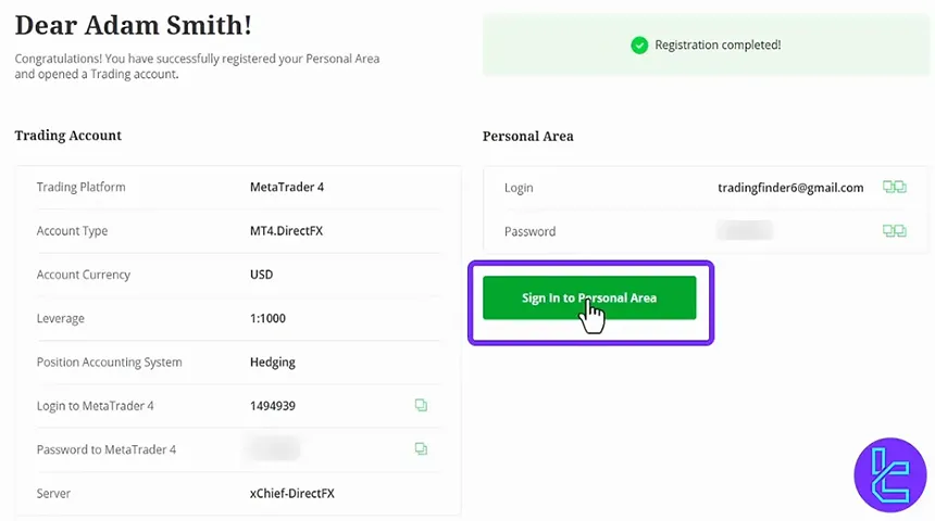 Access to xChief dashboard