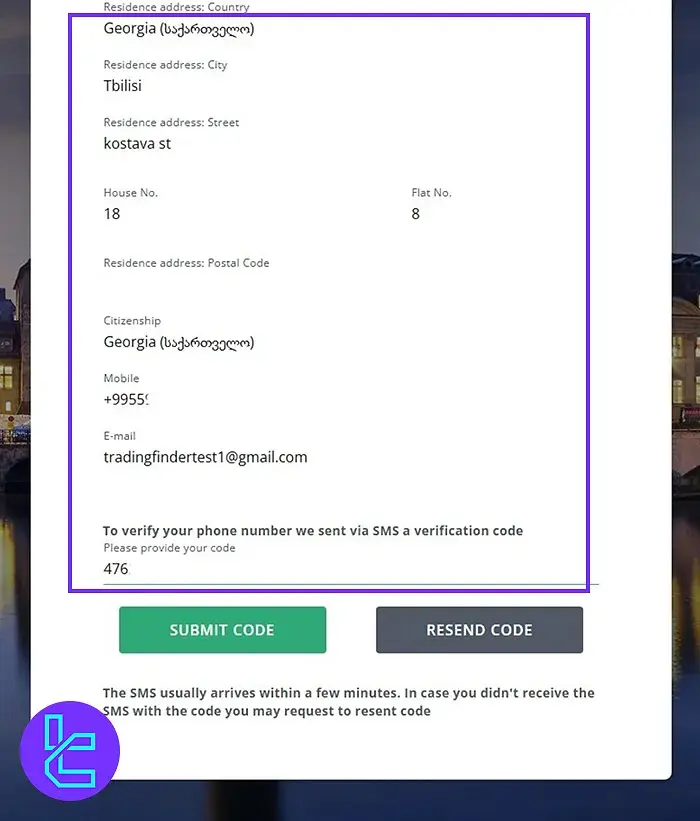 Finish Dukascopy registration
