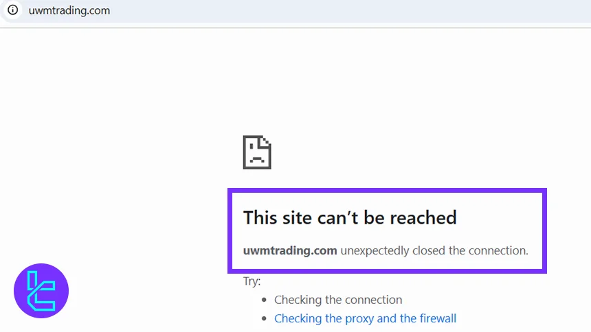 Union Wealth Management website error message