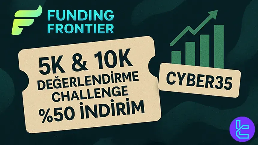 Funding Frontier 5K ve 10K değerlendirme challenge’larında %50 indirimi vurgulayan görsel
