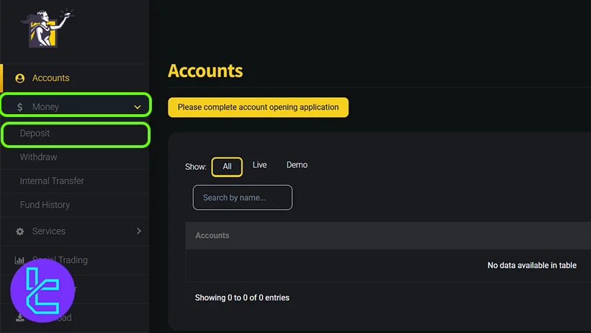 Access the Decode Global Money section