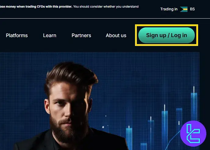 Begin Trade Nation registration