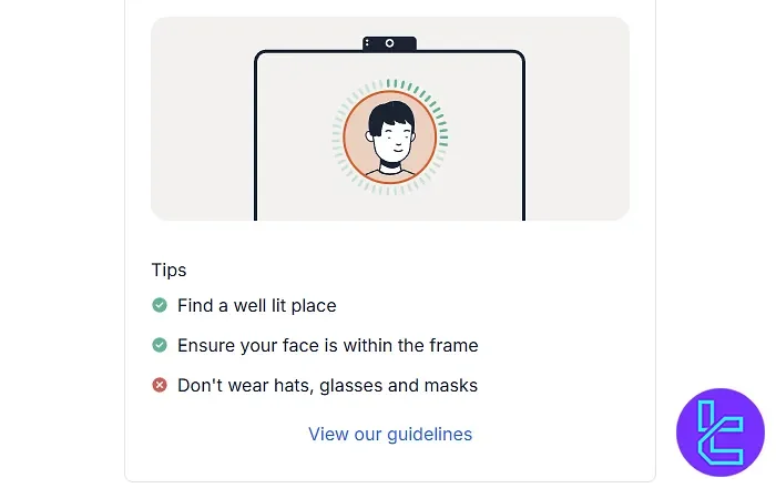 Complete Trade Nation KYC by take a selfie