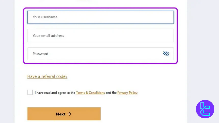 Independent Reserve registration form