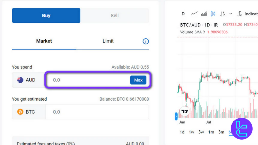 Independent Reserve trade amount