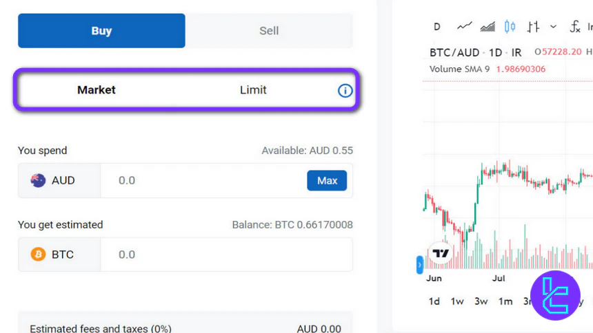 Independent Reserve trading order