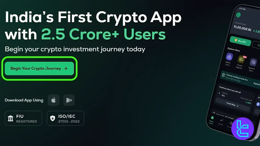 CoinSwitch register button