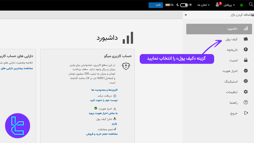 پنل کاربری Exir