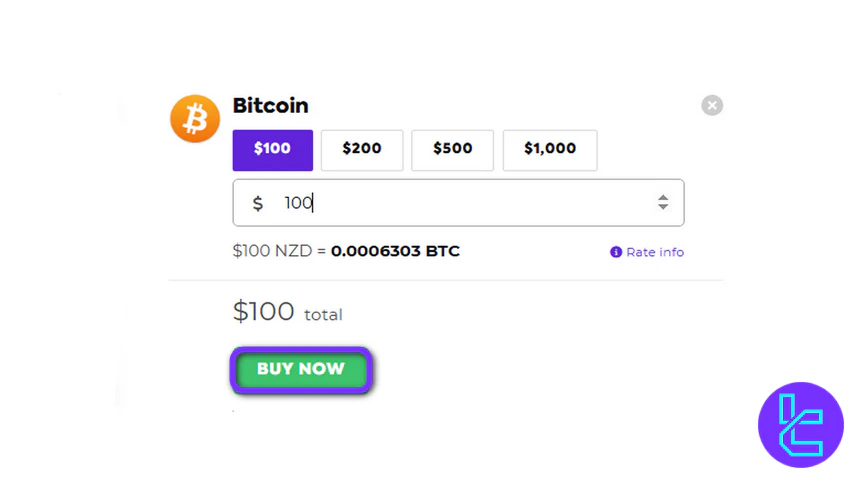 Easy Crypto trade confirmation