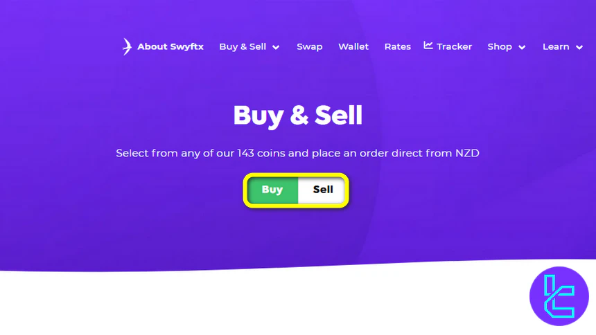 Buy or Sell on Easy Crypto