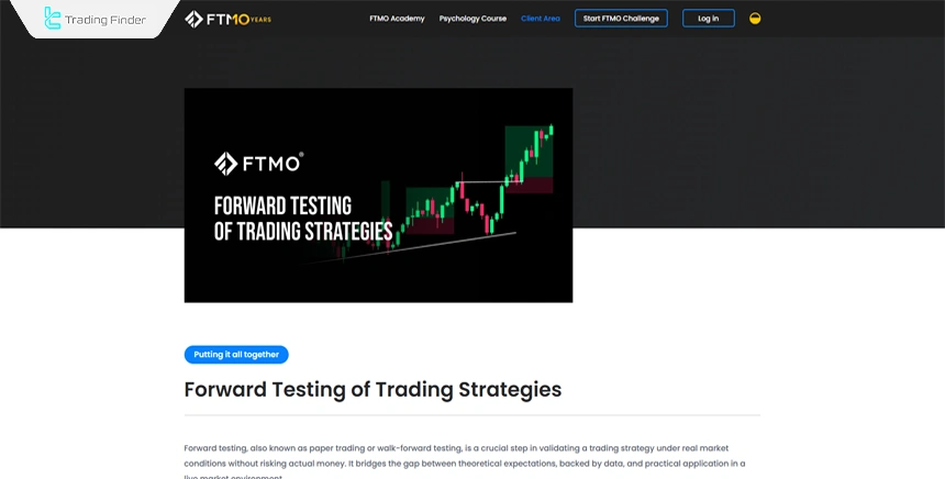 Article on forward test training for trading strategies