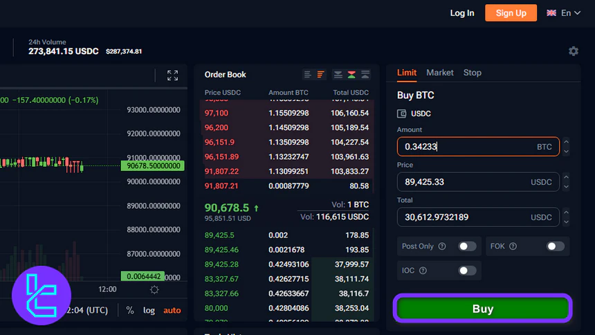 EXMO trade confirmation