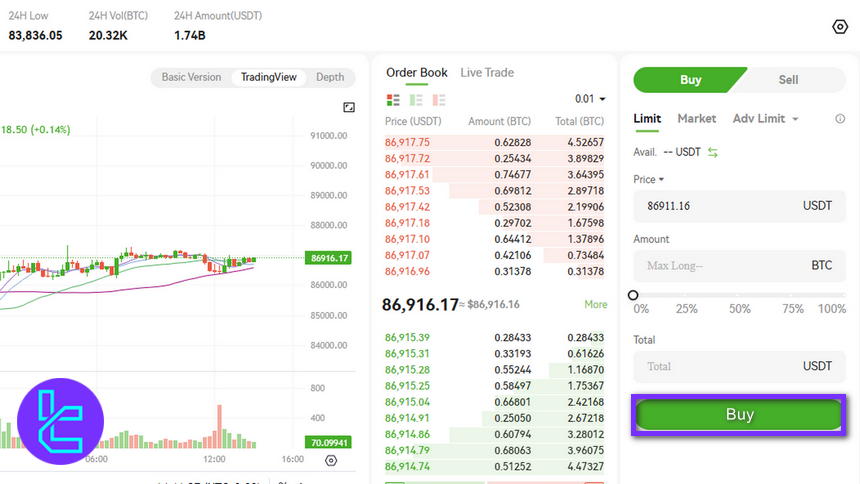 Hotcoin trade confirmation